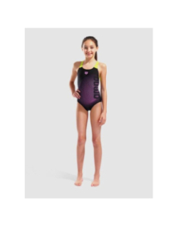 Maillot de bain de natation dim light noir et vert fille - Arena
