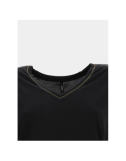 T-shirt col v free life noir femme - Only