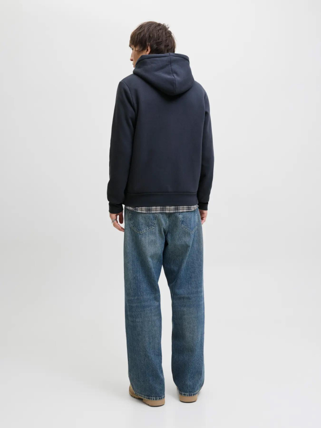 Sweat à capuche zippé teddy blumason bleu homme - Jack & Jones