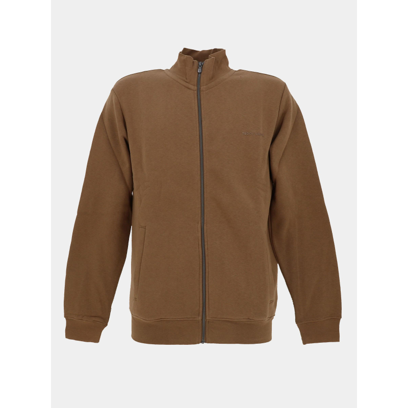 Sweat zippé narkus noisette marron homme - Teddy Smith