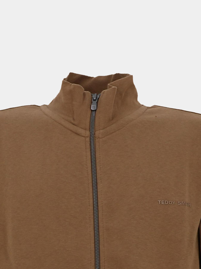 Sweat zippé narkus noisette marron homme - Teddy Smith