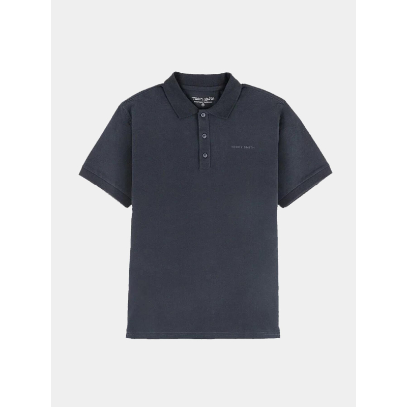 Polo uni alban bleu marine homme - Teddy Smith