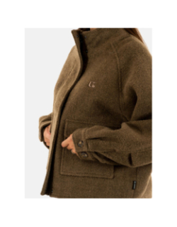 Manteau court zoe stone vert femme - Le Temps Des Cerises