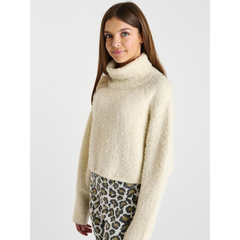 Pull col roulé odragi ice cream blanc fille - Le Temps Des Cerises