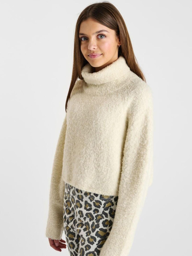 Pull col roulé odragi ice cream blanc fille - Le Temps Des Cerises