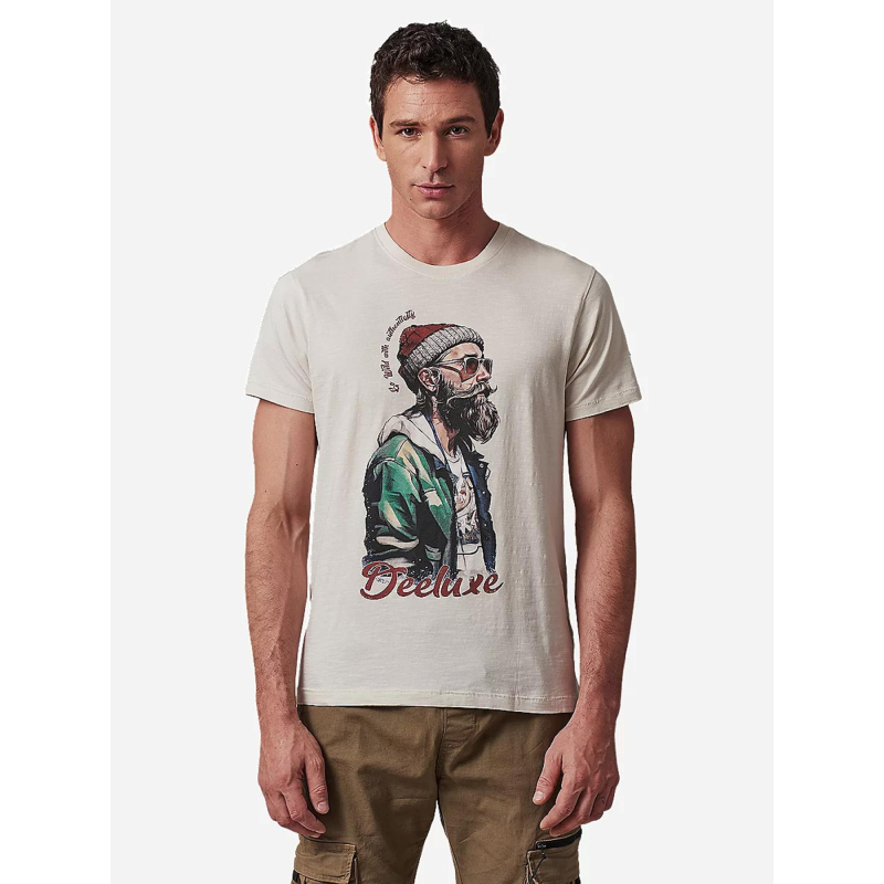 T-shirt hipster beige homme - Deeluxe