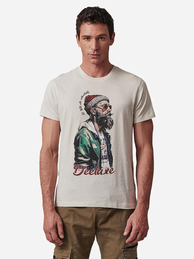 T-shirt hipster beige homme - Deeluxe