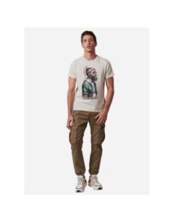 T-shirt hipster beige homme - Deeluxe