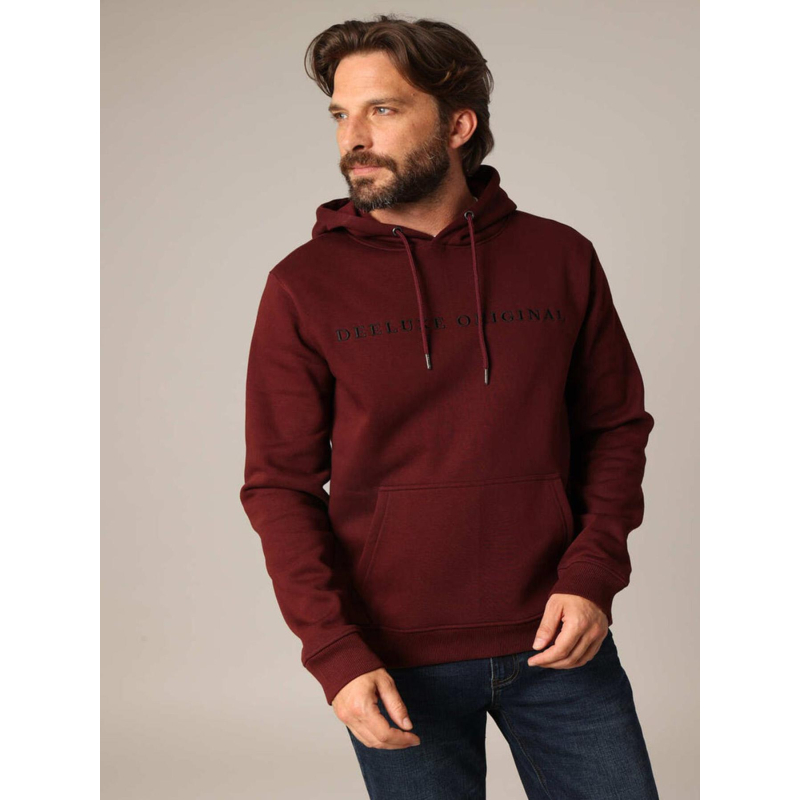 Sweat à capuche ben bordeaux homme - Deeluxe