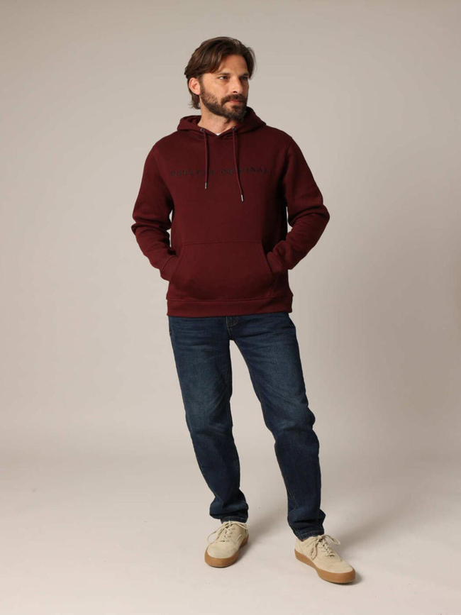 Sweat à capuche ben bordeaux homme - Deeluxe