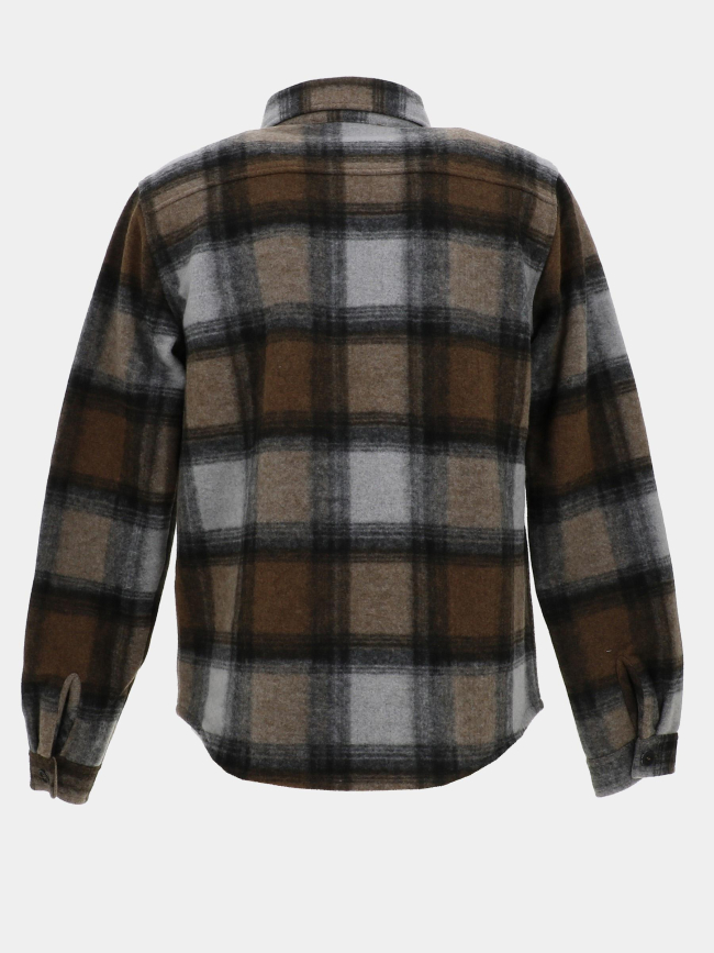 Surchemise à carreaux pigan gris homme - Le Temps Des Cerises