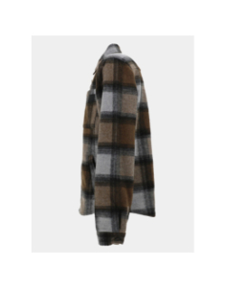 Surchemise à carreaux pigan gris homme - Le Temps Des Cerises