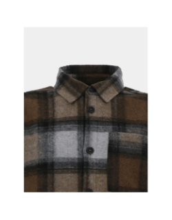 Surchemise à carreaux pigan gris homme - Le Temps Des Cerises