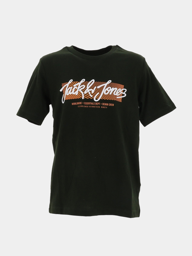 T-shirt urban vert foncé garçon - Jack & Jones