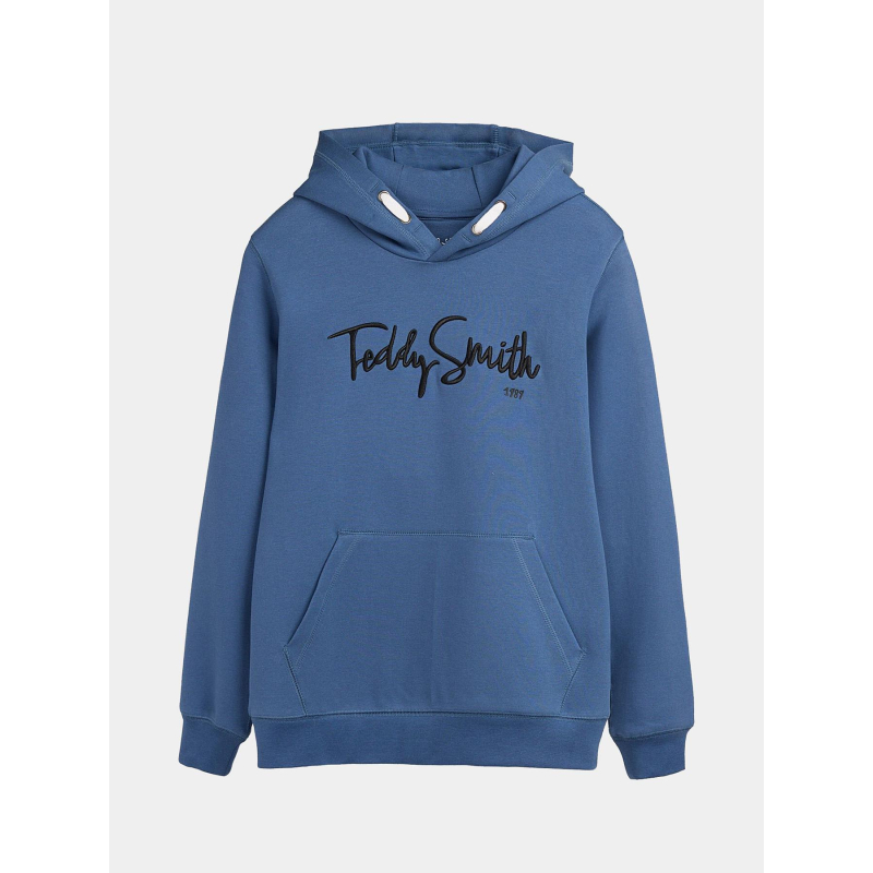 Sweat à capuche evry indigo bleu enfant - Teddy Smith