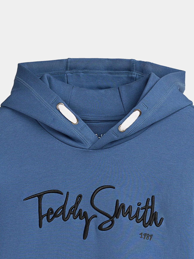 Sweat à capuche evry indigo bleu enfant - Teddy Smith