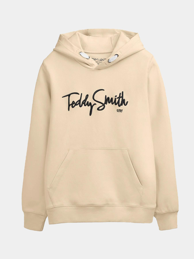 Sweat à capuche evry beige enfant - Teddy Smith