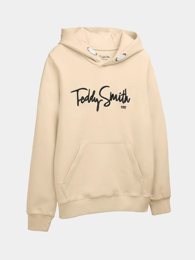 Sweat à capuche evry beige enfant - Teddy Smith