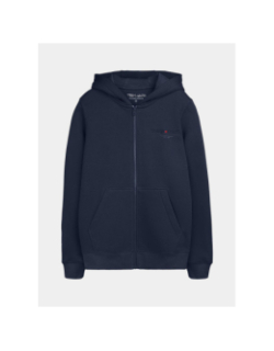Sweat à capuche zippé giclass jim bleu enfant - Teddy Smith