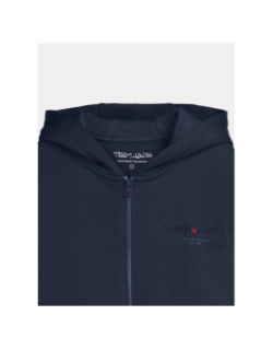 Sweat à capuche zippé giclass jim bleu enfant - Teddy Smith