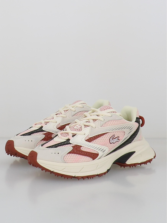 Baskets l003 neo shot rose blanc femme - Lacoste