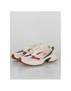 Baskets l003 neo shot rose blanc femme - Lacoste