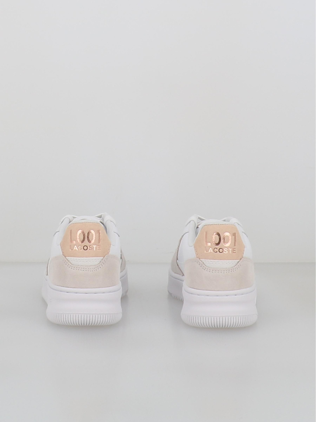 Baskets bi-matière l001 blanc femme - Lacoste