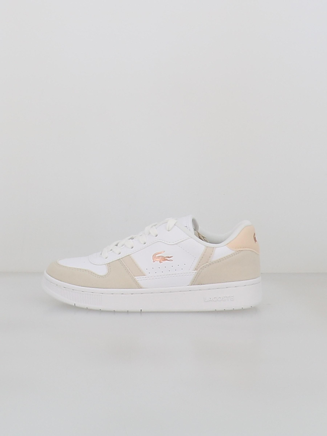 Baskets t-clip set 224 blanc beige enfant - Lacoste