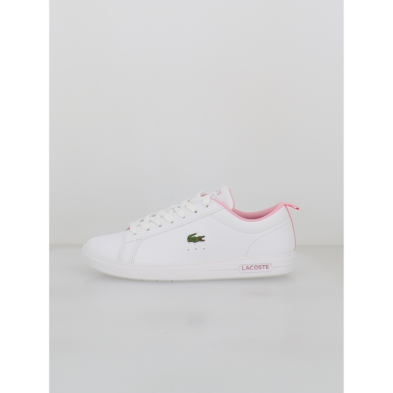 Baskets court base 224 blanc rose femme - Lacoste