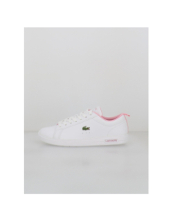 Baskets court base 224 blanc rose femme - Lacoste