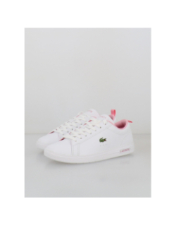 Baskets court base 224 blanc rose femme - Lacoste