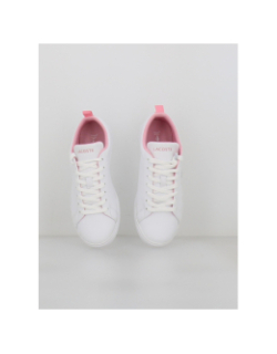 Baskets court base 224 blanc rose femme - Lacoste