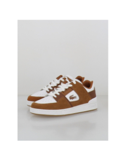Baskets court cage 225 marron blanc homme - Lacoste