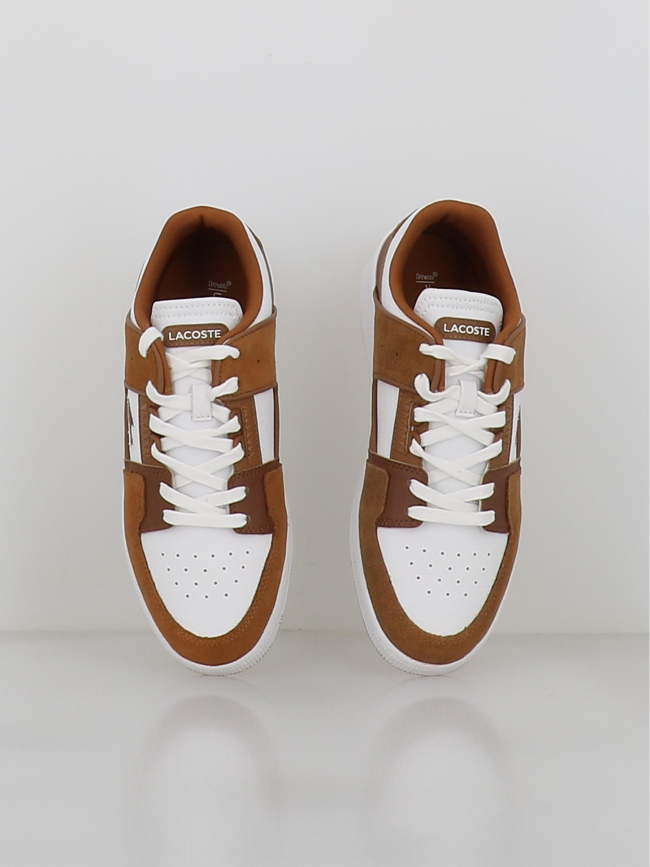 Baskets court cage 225 marron blanc homme - Lacoste