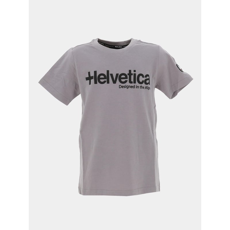 T-shirt nolan rock gris enfant - Helvetica