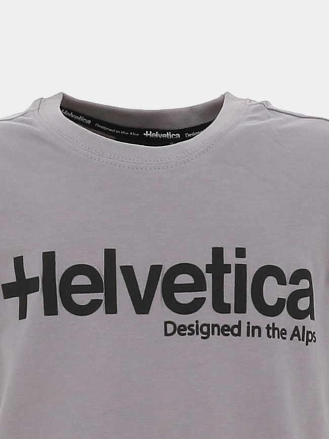T-shirt nolan rock gris enfant - Helvetica