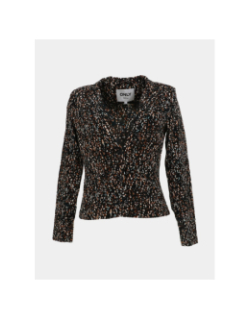 Veste blazer imprimée poptrash noir marron femme - Only