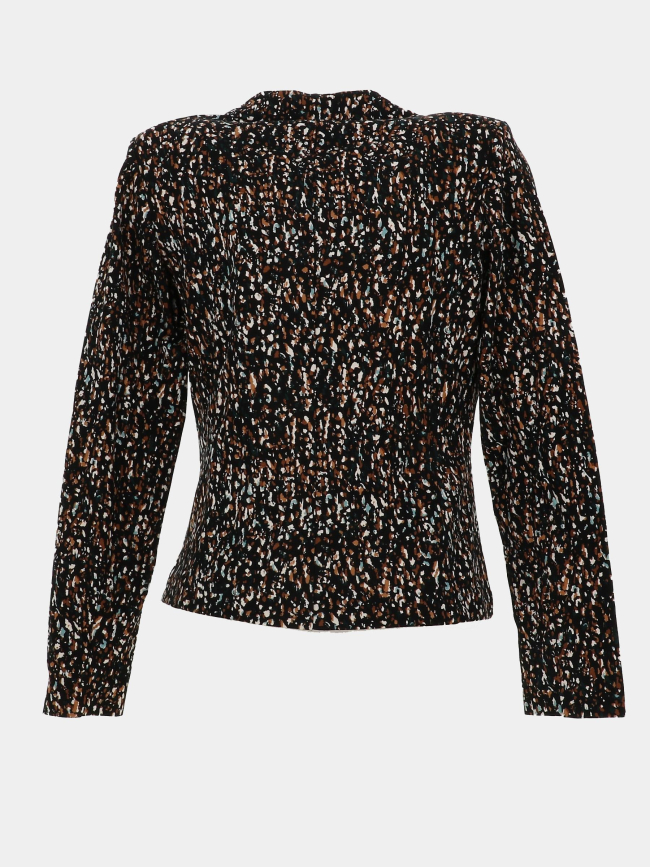 Veste blazer imprimée poptrash noir marron femme - Only