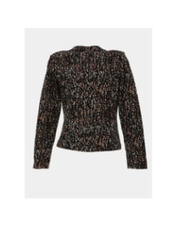Veste blazer imprimée poptrash noir marron femme - Only