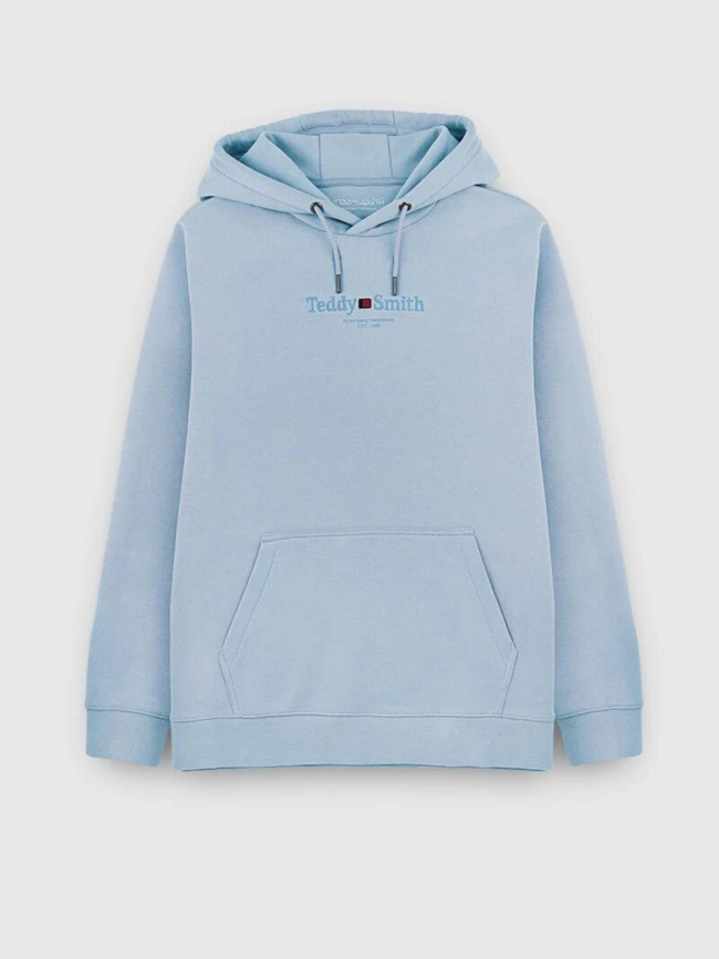 Sweat à capuche jim bleu gris enfant - Teddy Smith