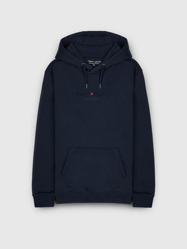 Sweat à capuche jim bleu marine garçon - Teddy Smith