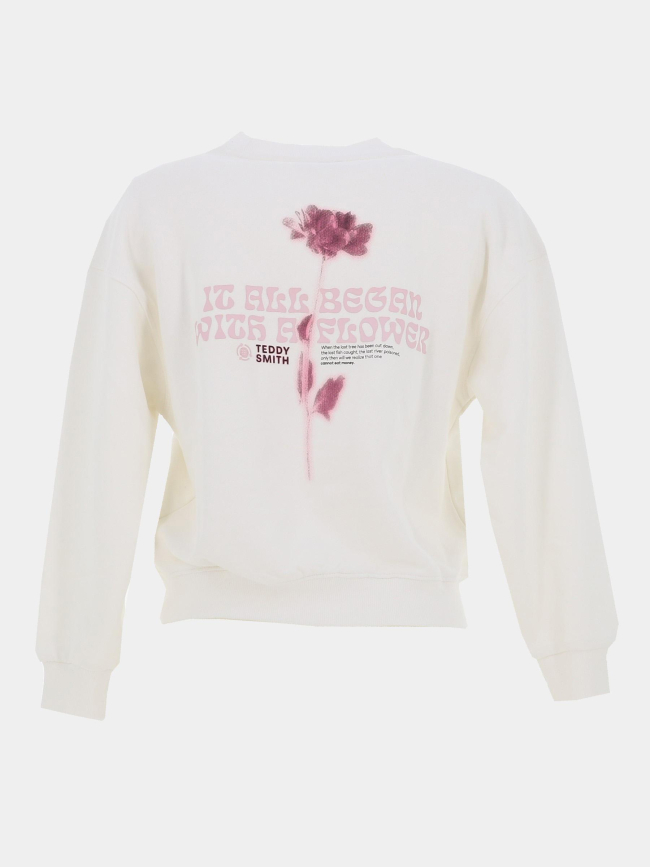 Sweat flower blanc fille - Teddy Smith