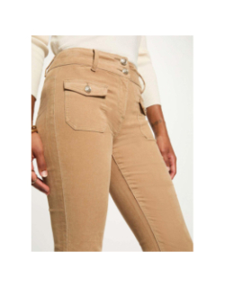 Pantalon velours côtelé poleno beige femme - Morgan