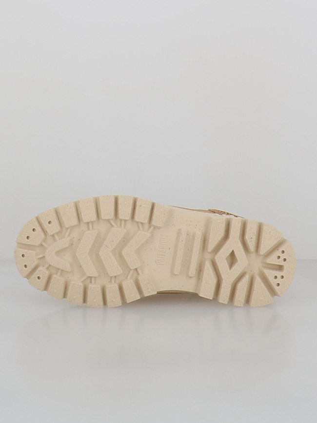 Baskets pallashock zip fourrées marron femme - Palladium