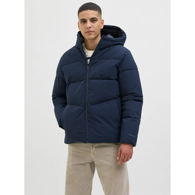 Doudoune global puffer bleu marine garçon - Jack & Jones