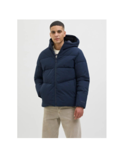 Doudoune global puffer bleu marine garçon - Jack & Jones