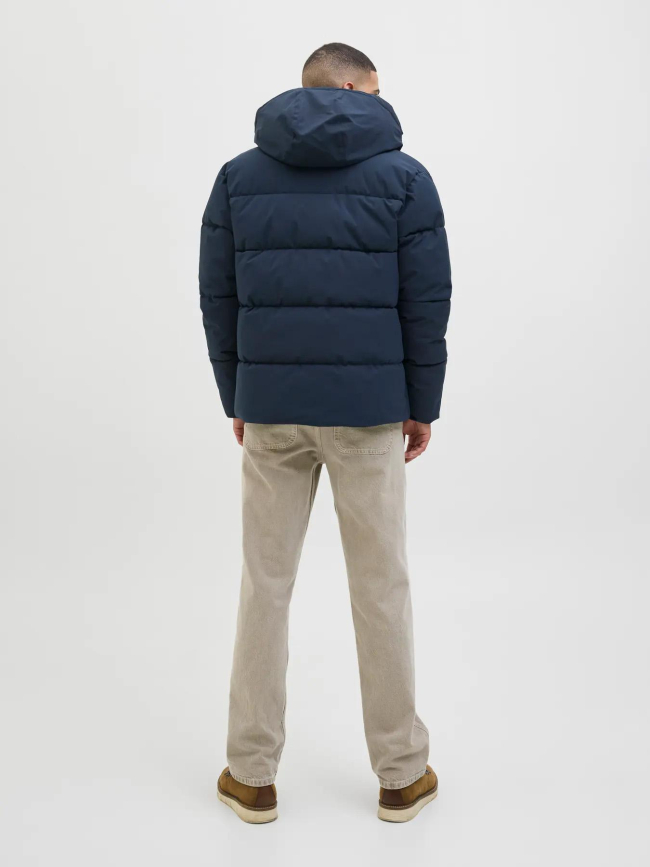 Doudoune global puffer bleu marine garçon - Jack & Jones