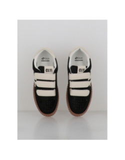 Baskets à scratch velours cl91 noir femme - CL11