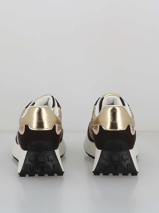 Baskets à paillettes cl93 noir doré femme - CL11