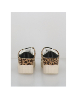 Baskets à scratch léopard cl91 blanc femme - CL11